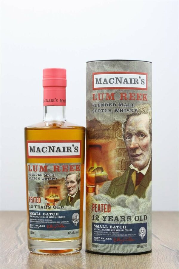 MacNair's Lum Reek 12 J. Old PEATED SMALL BATCH Blended Malt Scotch 0